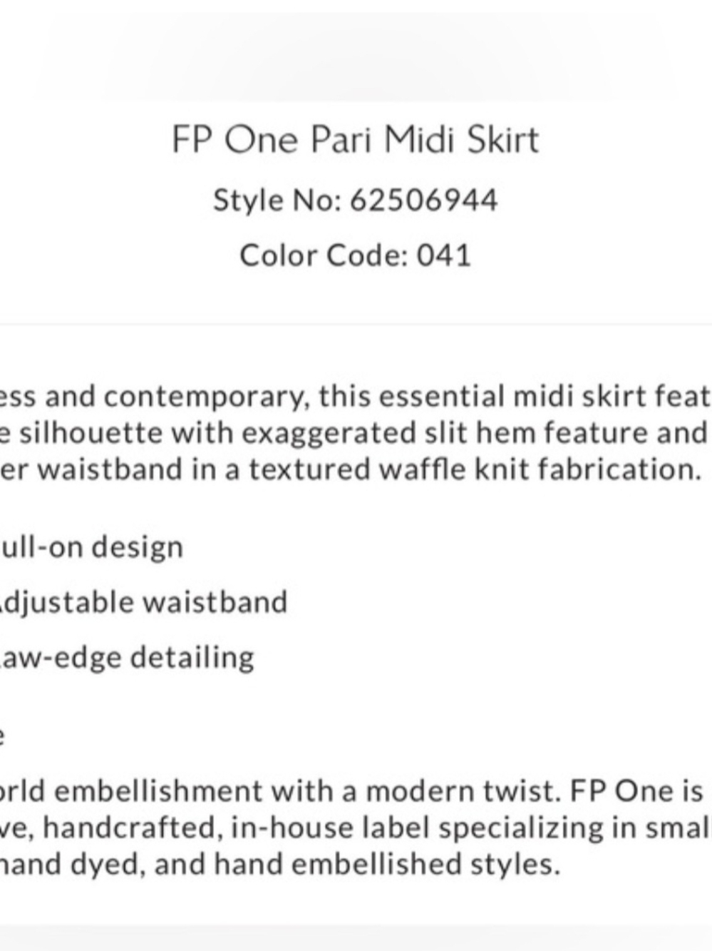 Free People Midi Skirt - Picture 4 of 6